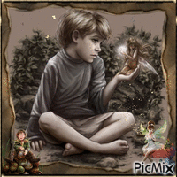 The boy & the fairy animovaný GIF