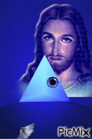 Triángulo azul animovaný GIF