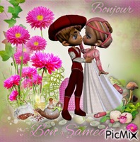 bonjour bon samedi - Бесплатный анимированный гифка