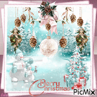Merry Christmas. Window 16 анимирани ГИФ