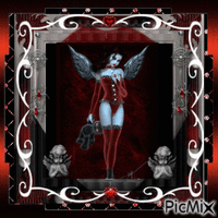 Gothic Red Angel - Безплатен анимиран GIF