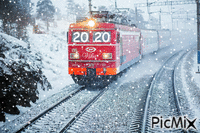 поезд новый год - GIF animado gratis