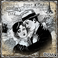 Very old post card... animuotas GIF