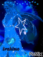 une femme en bleu nuit Animated GIF