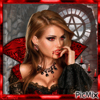 Miss Dracula - GIF animado grátis