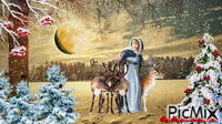 christmas snow tree - GIF animate gratis