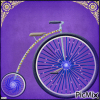 Le vélo décoré geanimeerde GIF