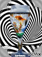 Taça com peixe - Free animated GIF