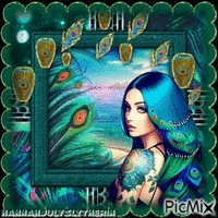 {♦}Peacock Woman{♦} - Бесплатный анимированный гифка