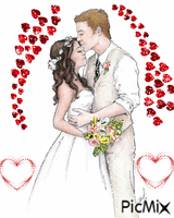 svadba animovaný GIF