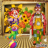 Clown. - Animovaný GIF zadarmo