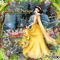 Blanche - Neige - GIF animé gratuit