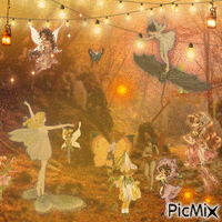 fairy fall Time party - GIF animé gratuit