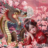 Dragon and child - contest - Gratis animeret GIF
