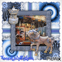{♥}Little Carousel Horse{♥} animowany gif