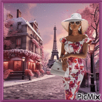 L'élégance parisienne/non portrait/🌿🌺🌹 - Bezmaksas animēts GIF