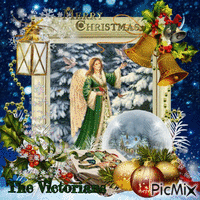 Victorian Christmas Bells n Snow - Bezmaksas animēts GIF