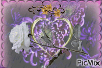 srdce s květinou GIF animasi