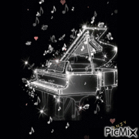 Piano animovaný GIF