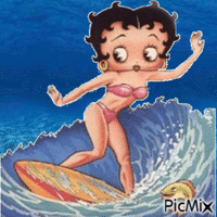 Surfgirl - GIF animé gratuit