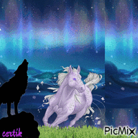 Unicorn animēts GIF