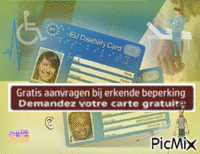EDC card  EU disability card κινούμενο GIF