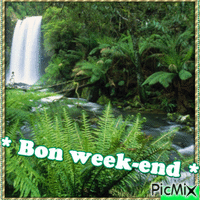 * Paysage -- "Bon week-end" * geanimeerde GIF