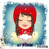 LET IT SNOW GIF animata