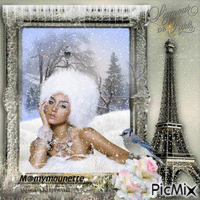 hiver à Paris - GIF animé gratuit
