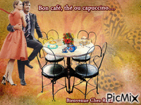 Café, thé, capuccino - Animovaný GIF zadarmo