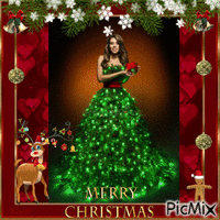 Christmas tree dress - Бесплатни анимирани ГИФ
