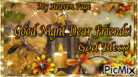 Good Night Dear Friends!God Bless! - Gratis animerad GIF