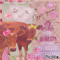 Cow Wedding Animated GIF