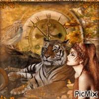 Mon Ami le Tigre - Gratis animerad GIF