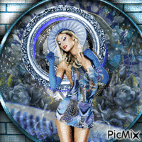 blue fantasy art animirani GIF