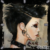 Retrato punk - Безплатен анимиран GIF