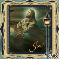 Jesus im Gebet animovaný GIF