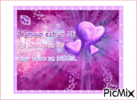 poeme amour violet ♥ - GIF animé gratuit