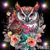 owl animerad GIF