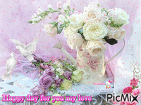 Happy day for you my love - GIF animate gratis