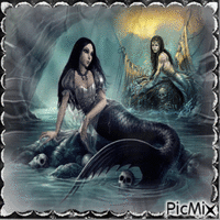 Gotische Meerjungfrau - Gratis geanimeerde GIF