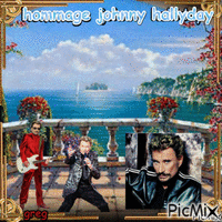 hommage a Johnny Hallyday - GIF animé gratuit