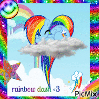 Rainbow dash <3 GIF animata