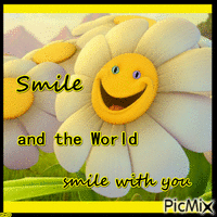 Smile and the World smile with you - Animovaný GIF zadarmo