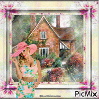 Spring Cottage - Free animated GIF