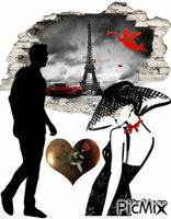 Love in Paris.. анимированный гифка