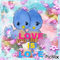 Love Birds - GIF animé gratuit