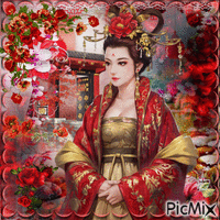 geisha animovaný GIF