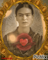 Retrato Frida animēts GIF