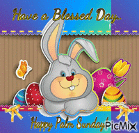 Easter. Palm sunday. Have a blessed day - GIF animé gratuit